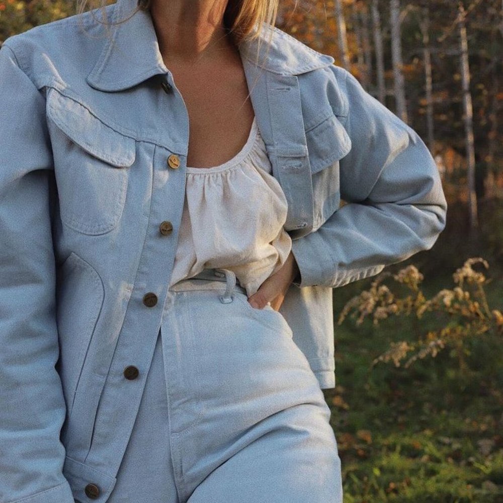 ISO Rudy Jude Trucker Jacket in Sky or Indigo